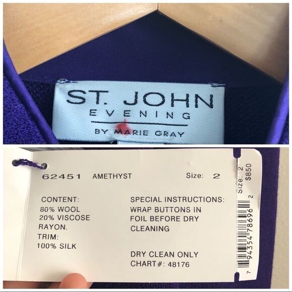 St. John Purple Jacket Blazer NWT $850 - Picture 8 of 8